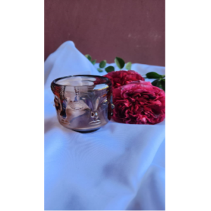Glass Faces candle holders